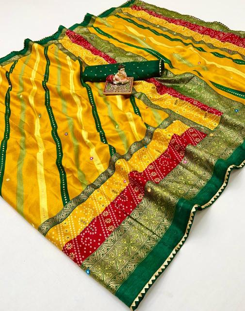 Vastrangan bandhani printed surat sarees wholesale